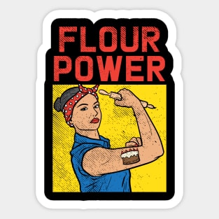 Flour Power Sticker